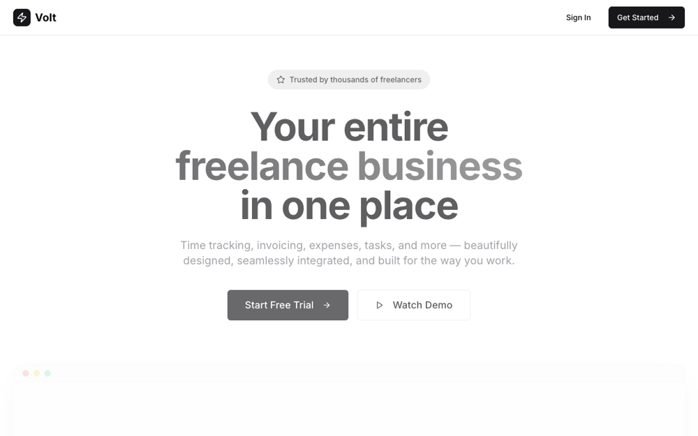 Volt — freelance business suite